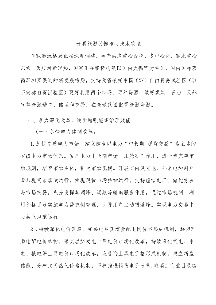 开展能源关键核心技术攻坚.docx_第1页