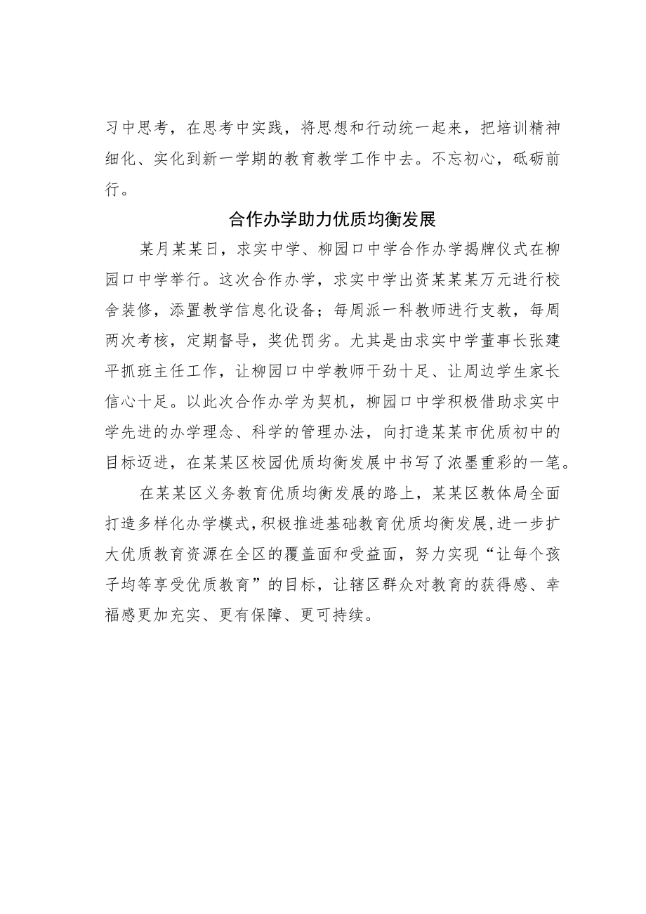 某某区义务教育优质均衡发展工作纪实.docx_第3页