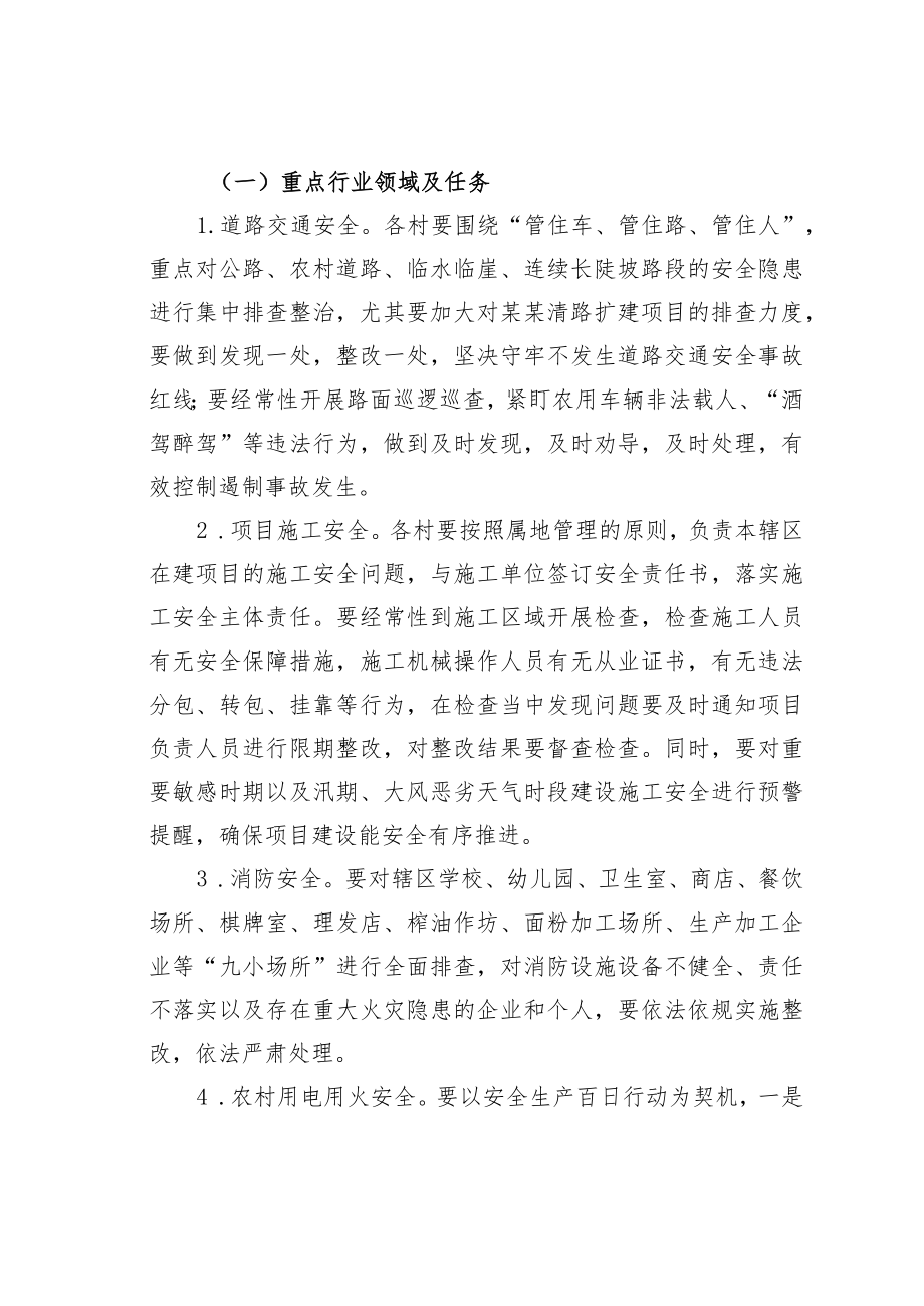 某某镇安全生产百日行动工作方案.docx_第2页