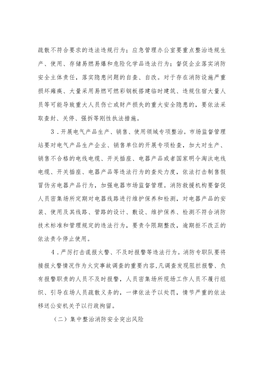 XX乡消防领域“打非治违”专项行动工作方案.docx_第3页