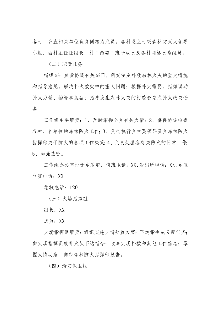 XX乡今冬明春森林防灭火应急预案.docx_第2页