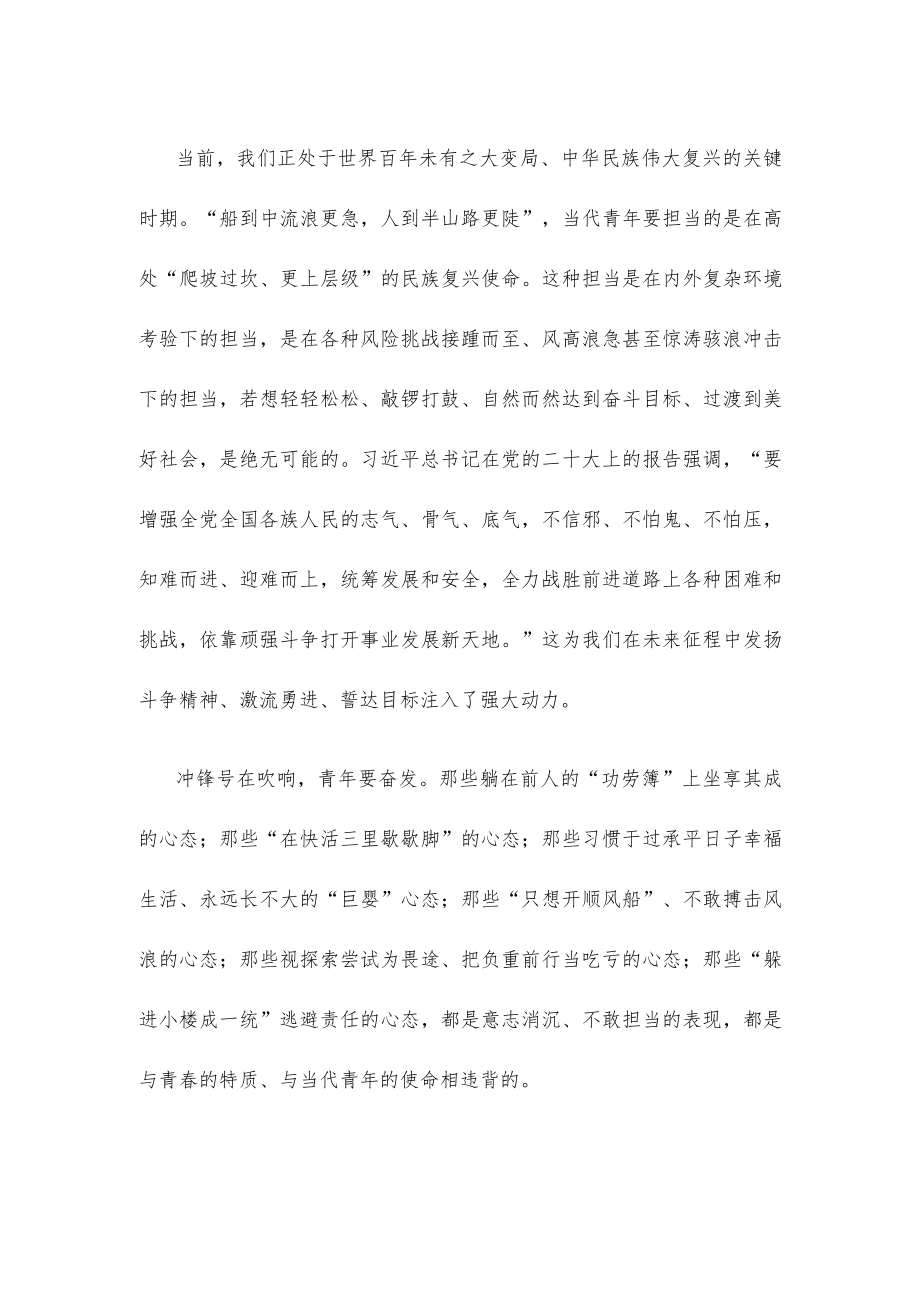 青年团员学习二十大报告研讨发言稿.docx_第2页