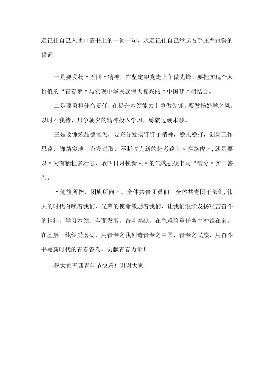 青春心向党 建功新时代新发展团员入团仪式上的讲话.docx_第2页