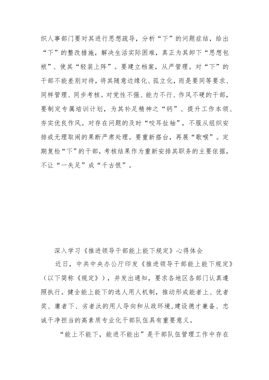 深入学习《推进领导干部能上能下规定》心得体会3篇.docx_第3页