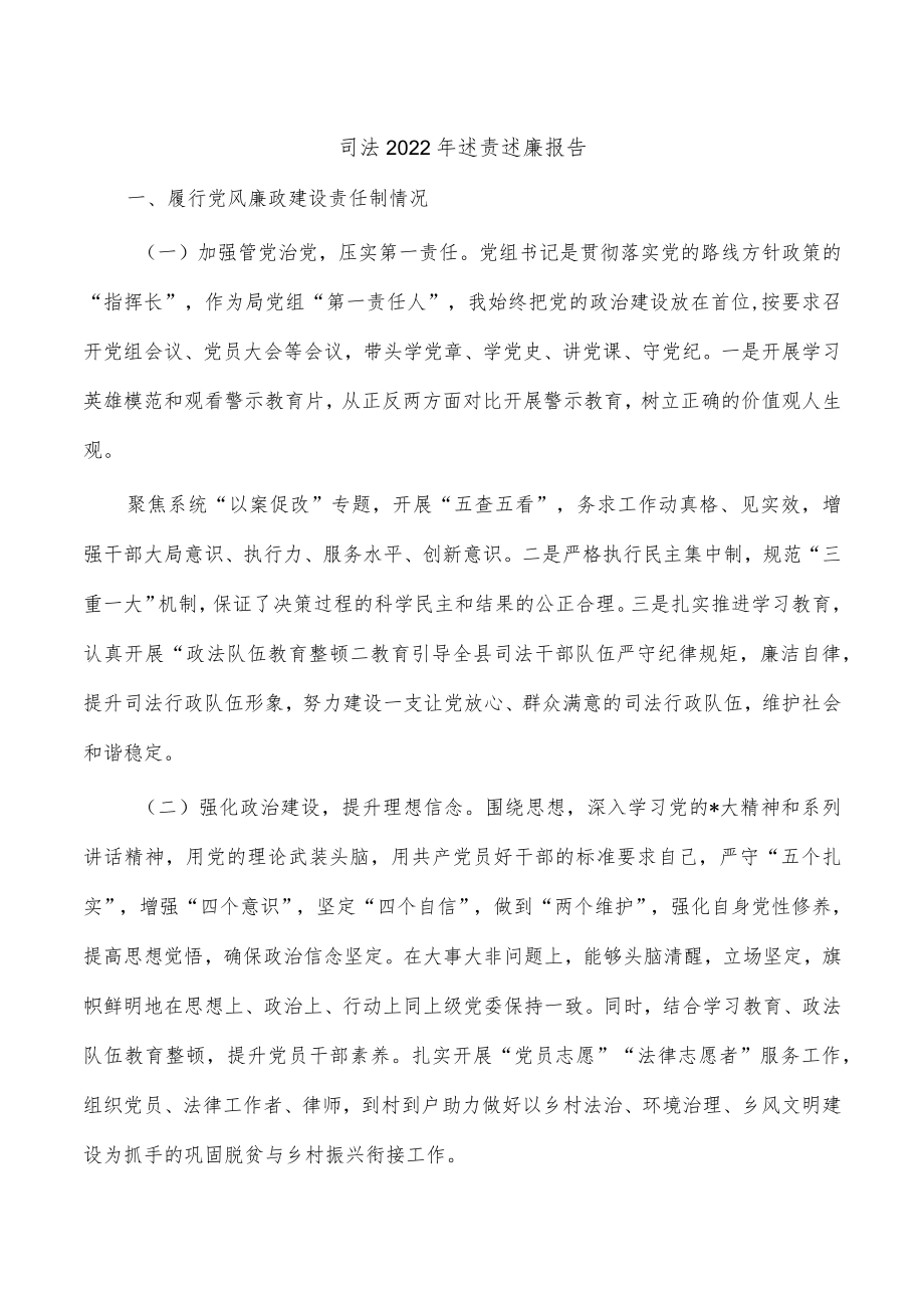 司法2022年述责述廉报告.docx_第1页