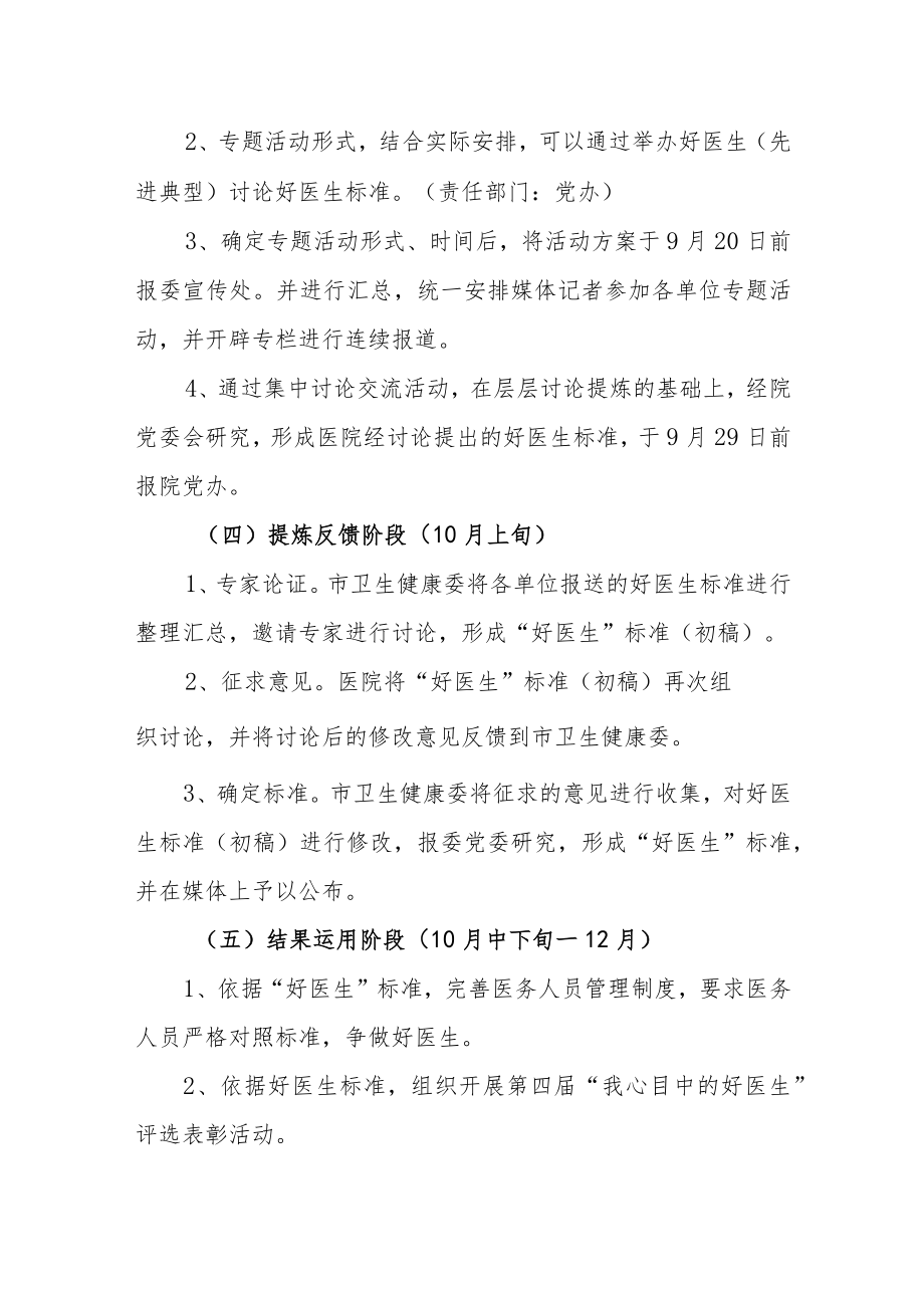 医院好医生标准大讨论实施方案.docx_第3页