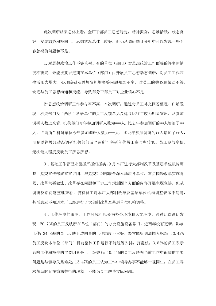 关于员工思想动态调研报告.docx_第2页