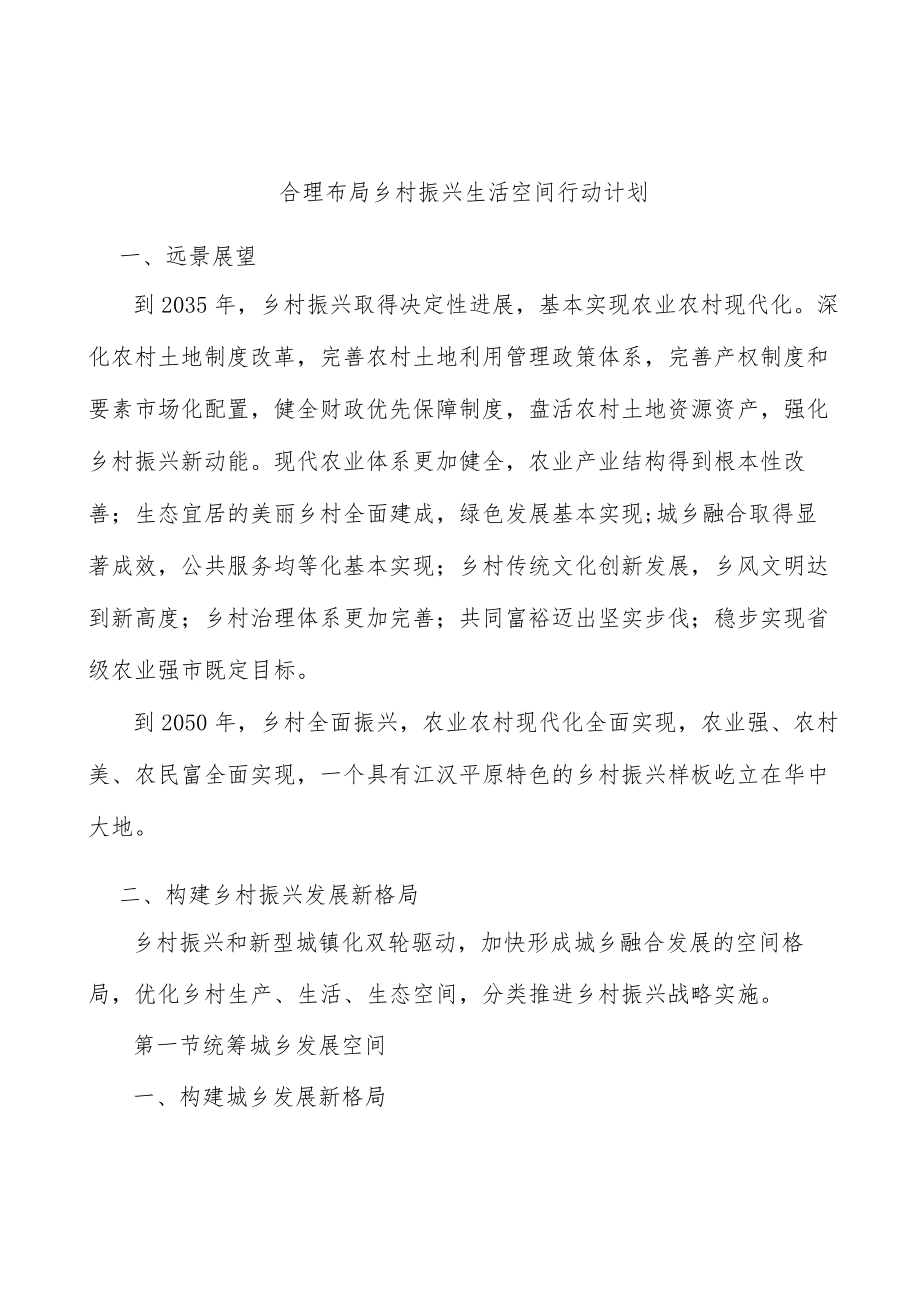 合理布局乡村振兴生活空间行动计划.docx_第1页