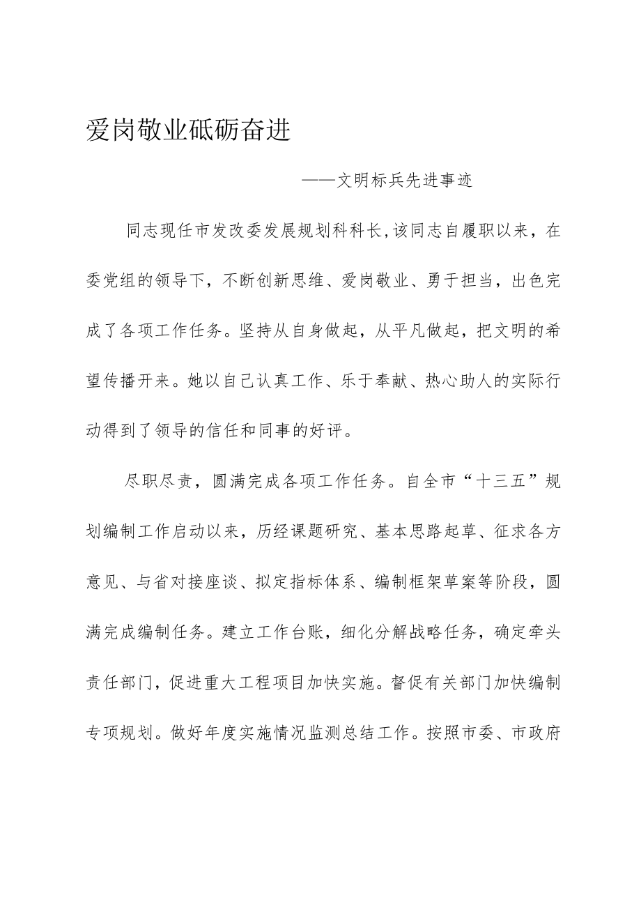 发改委发展规划科长文明标兵先进事迹兢兢业业追求卓越.docx_第3页