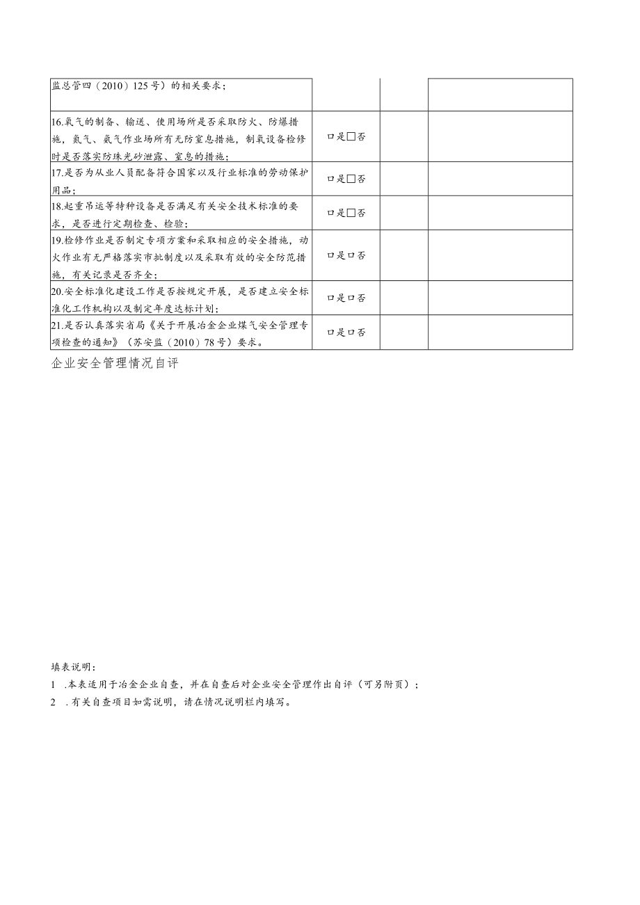 冶金企业安全管理自查表.docx_第2页