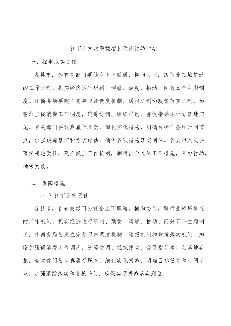 扛牢压实消费稳增长责任行动计划.docx_第1页