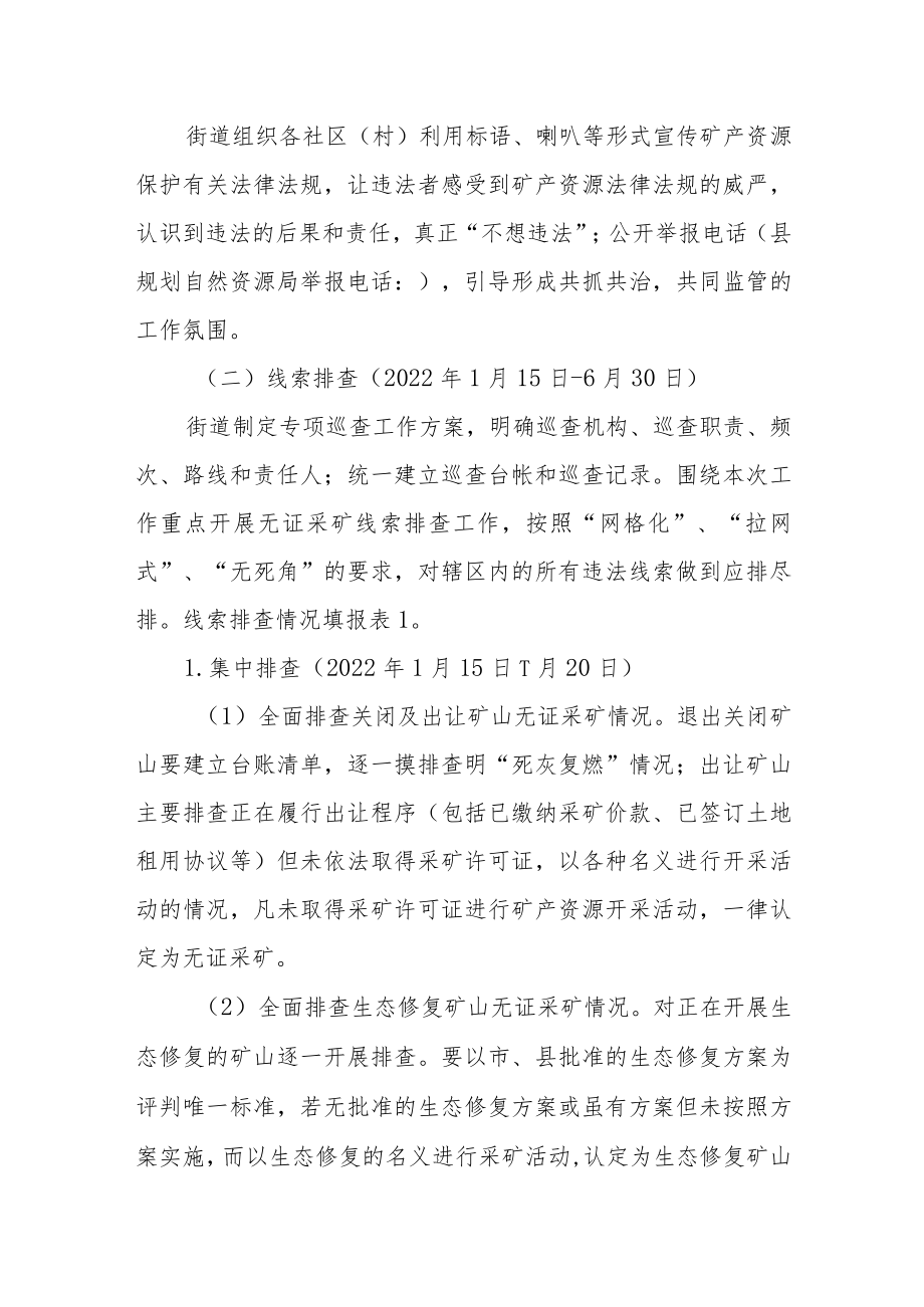 开展打击矿产资源无证采矿专项行动工作方案.docx_第2页