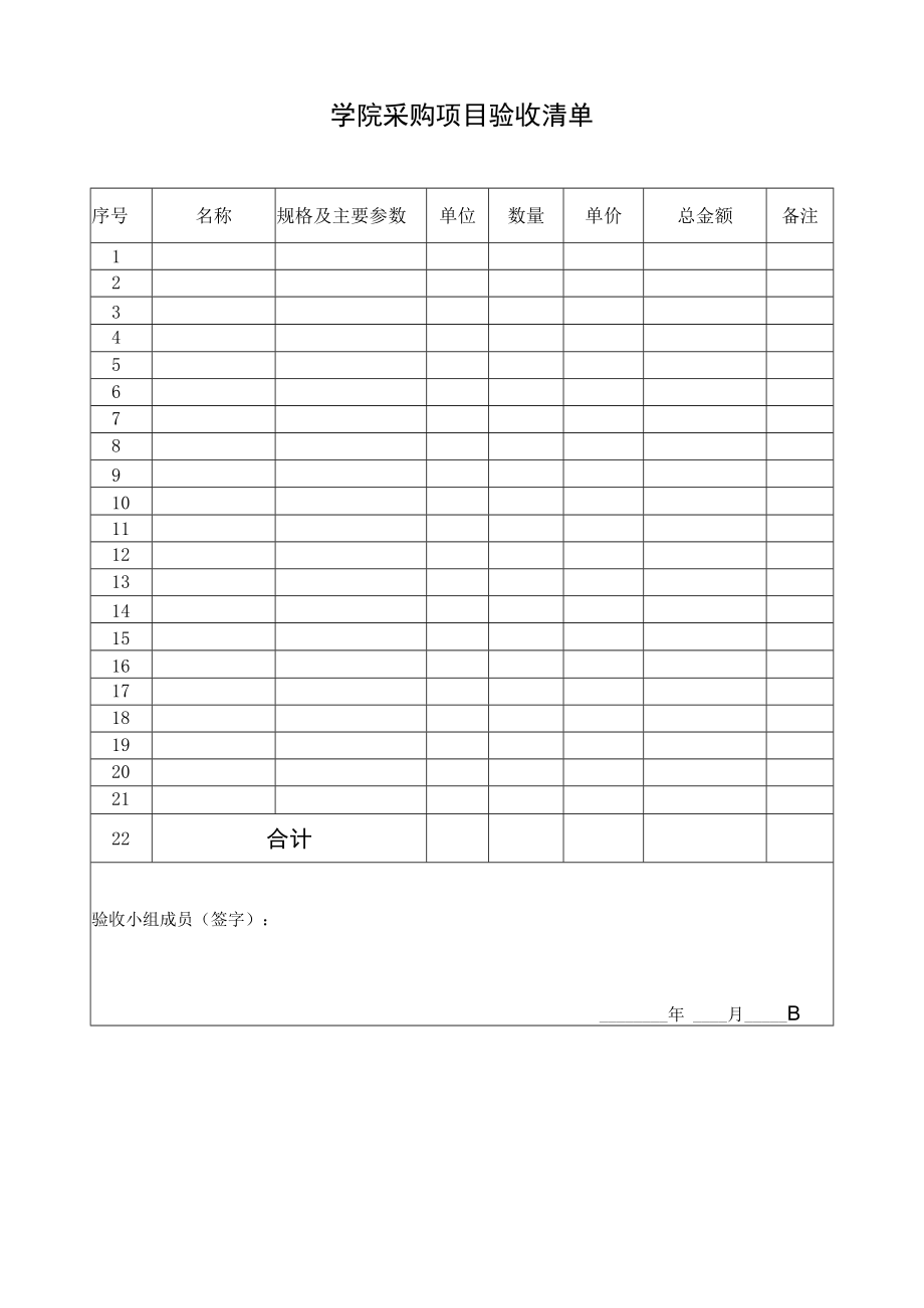 学院采购项目验收清单.docx_第1页