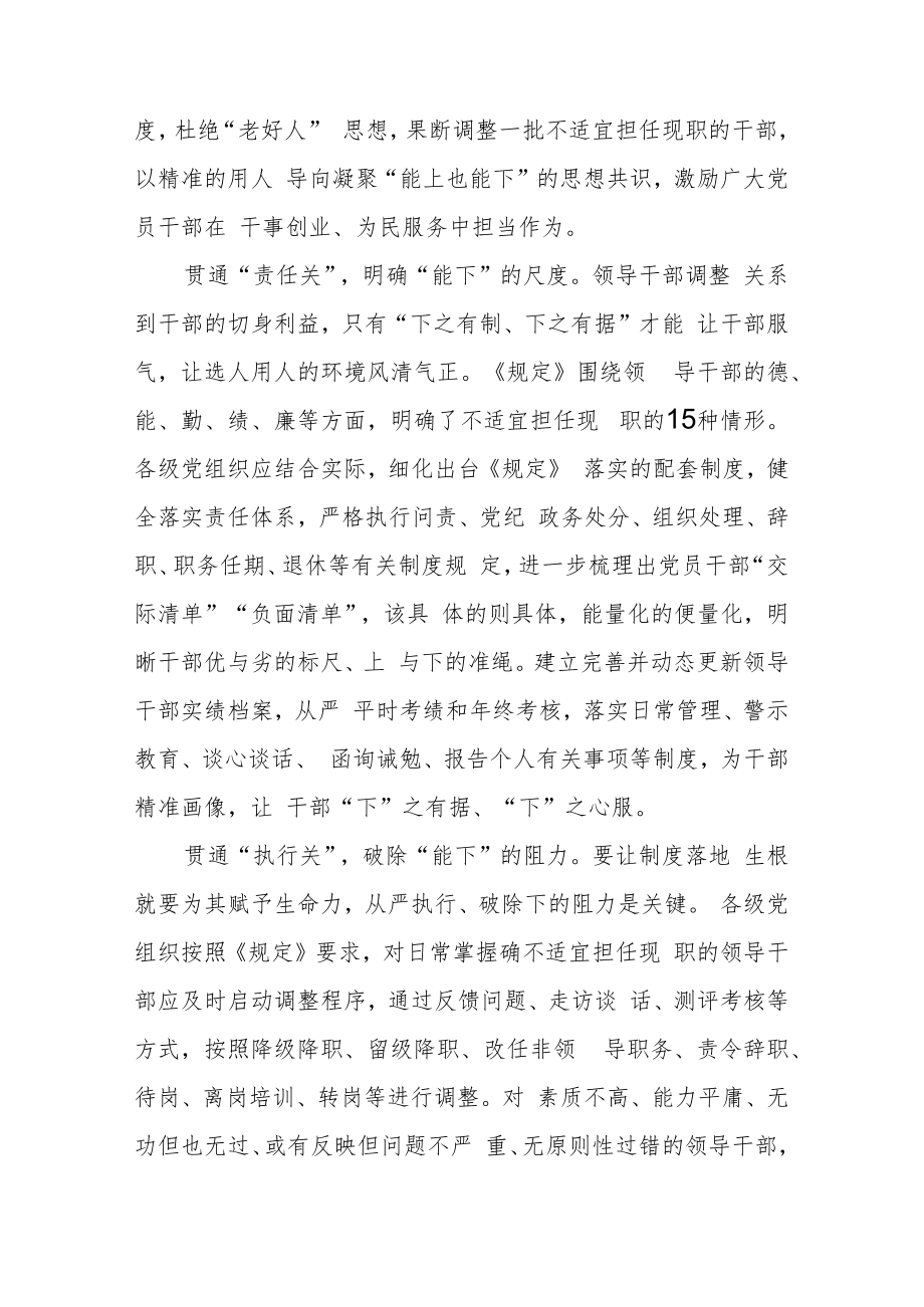 解读《推进领导干部能上能下规定》三篇.docx_第2页