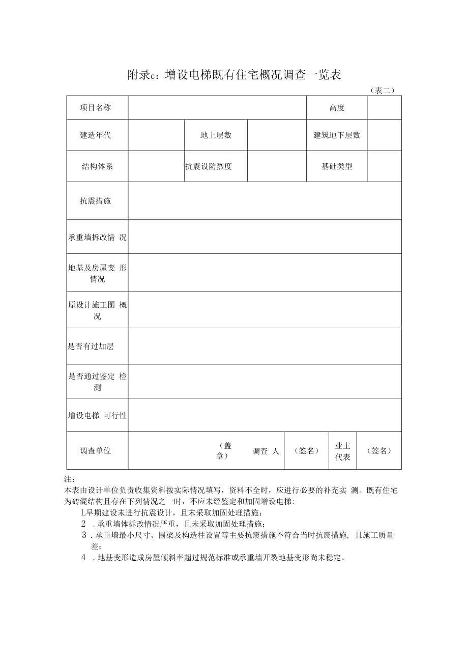 附录C：无锡市增设电梯既有住宅概况调查一览表.docx_第1页