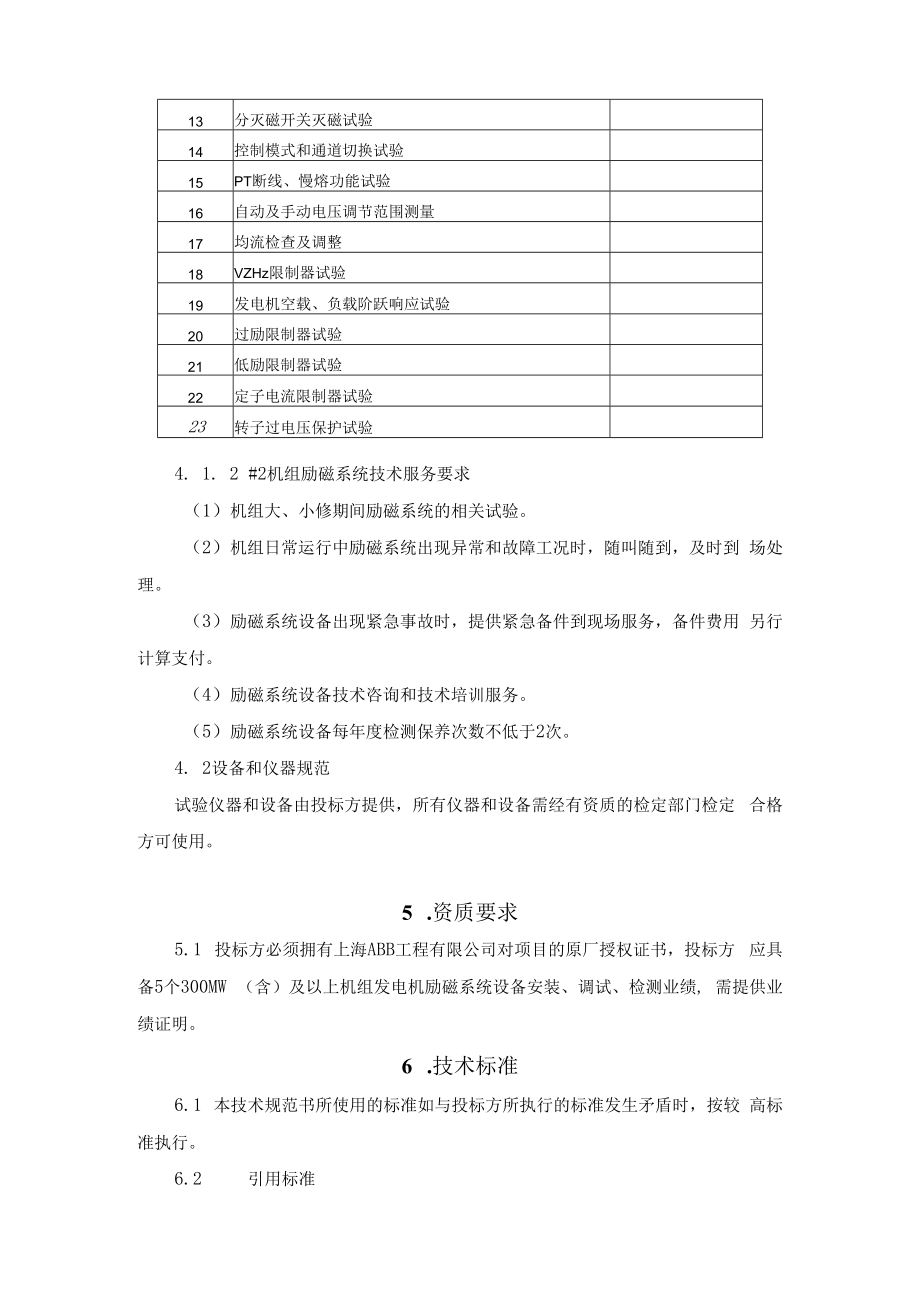 鹤壁鹤淇发电有限责任公司2×300MW机组2023年度#2机组励磁系统检测保养项目技术规范书.docx_第3页