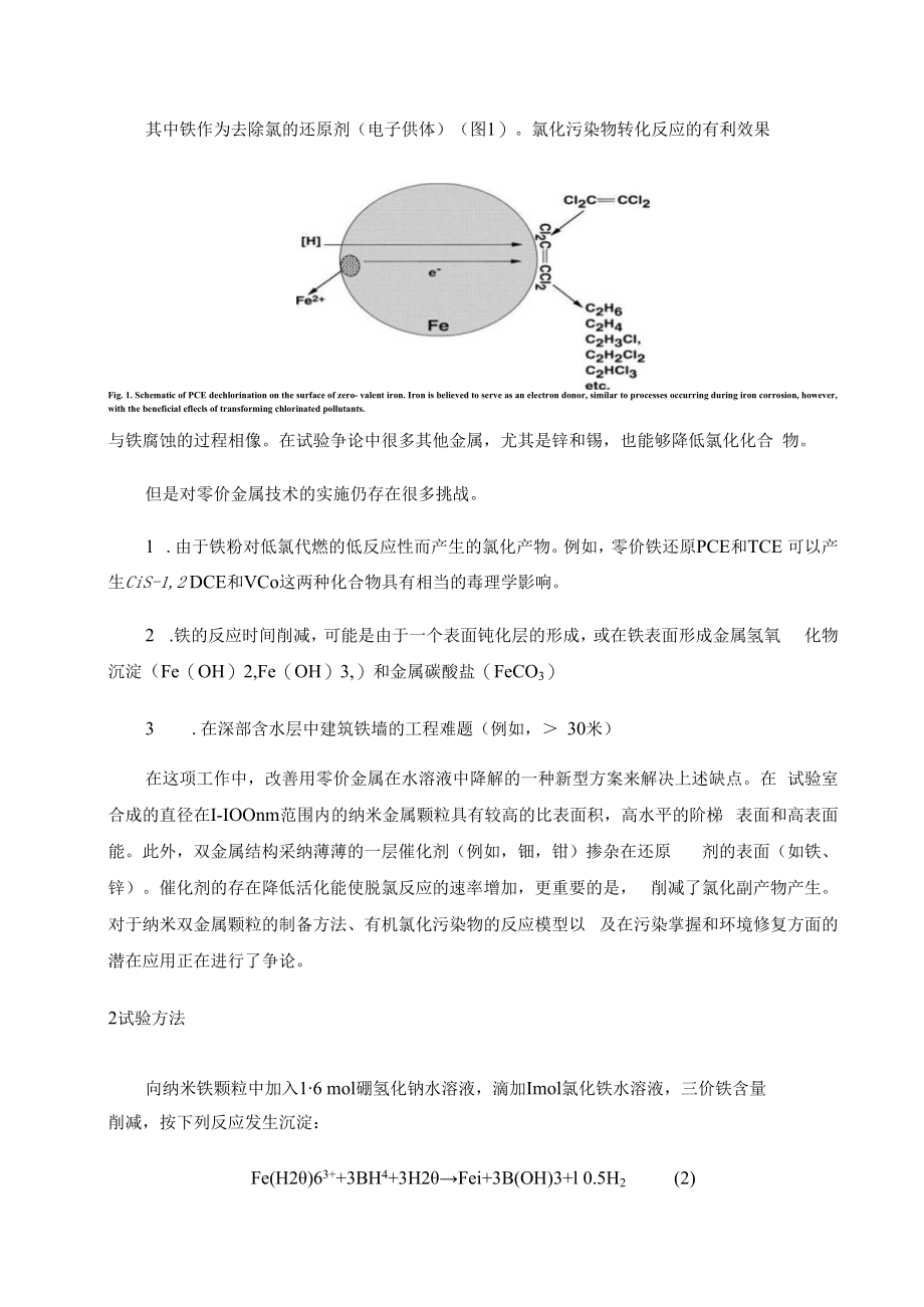 纳米双金属颗粒处理含氯有机污染物.docx_第2页