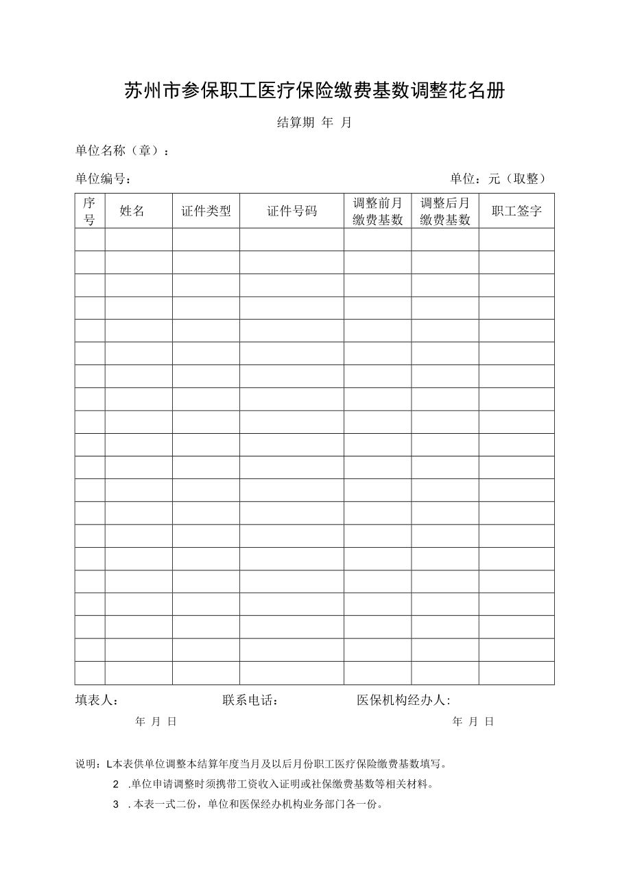 苏州市参保职工医疗保险缴费工资调整花名册（2022年11月发布）.docx_第1页