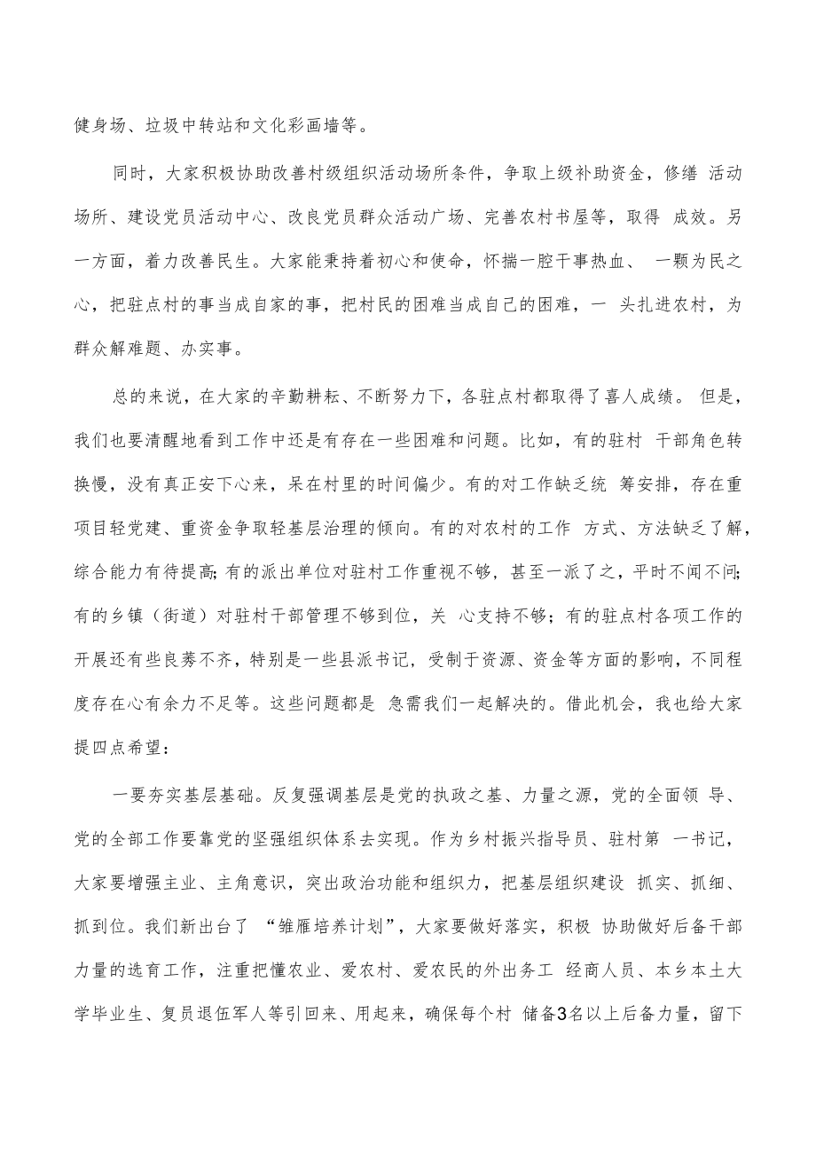 驻村座谈交流会总结发言要求强调.docx_第2页