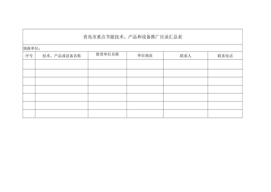 青岛市重点节能技术、产品和设备推广目录汇总表.docx_第1页