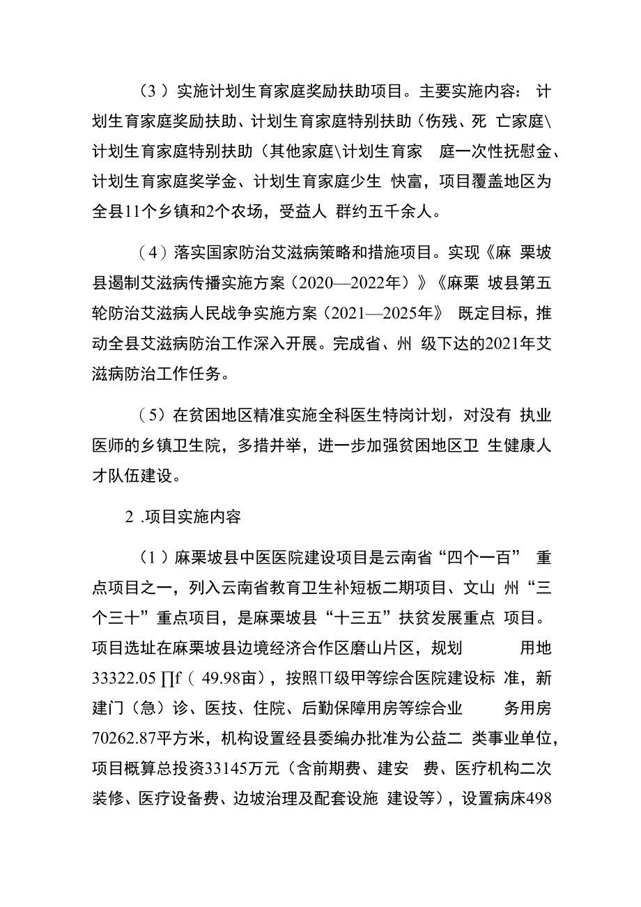 麻栗坡县卫生健康局汇总2021年项目支出绩效自评报告.docx_第2页