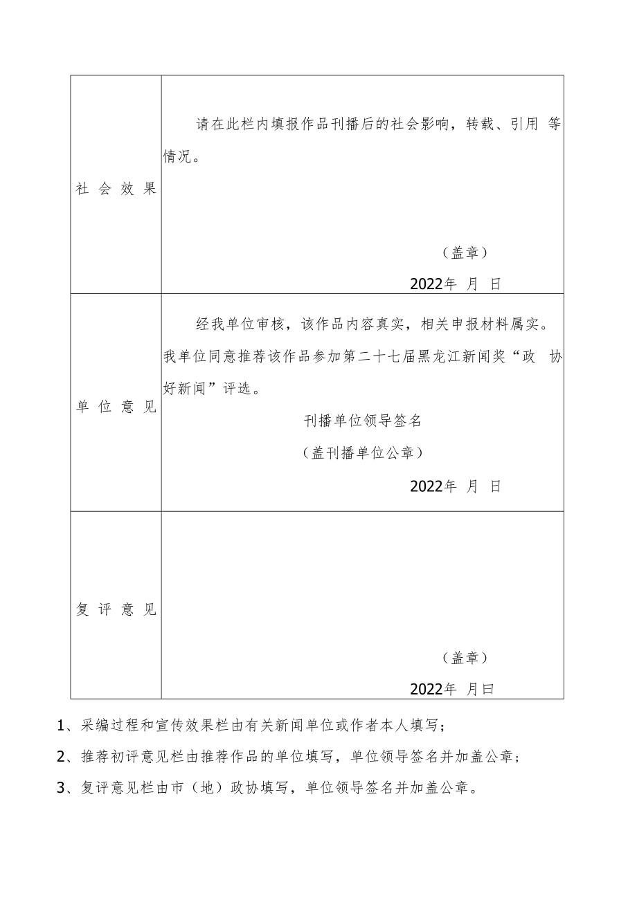 第二十七届黑龙江新闻奖“政协好新闻”参评作品推荐表.docx_第2页