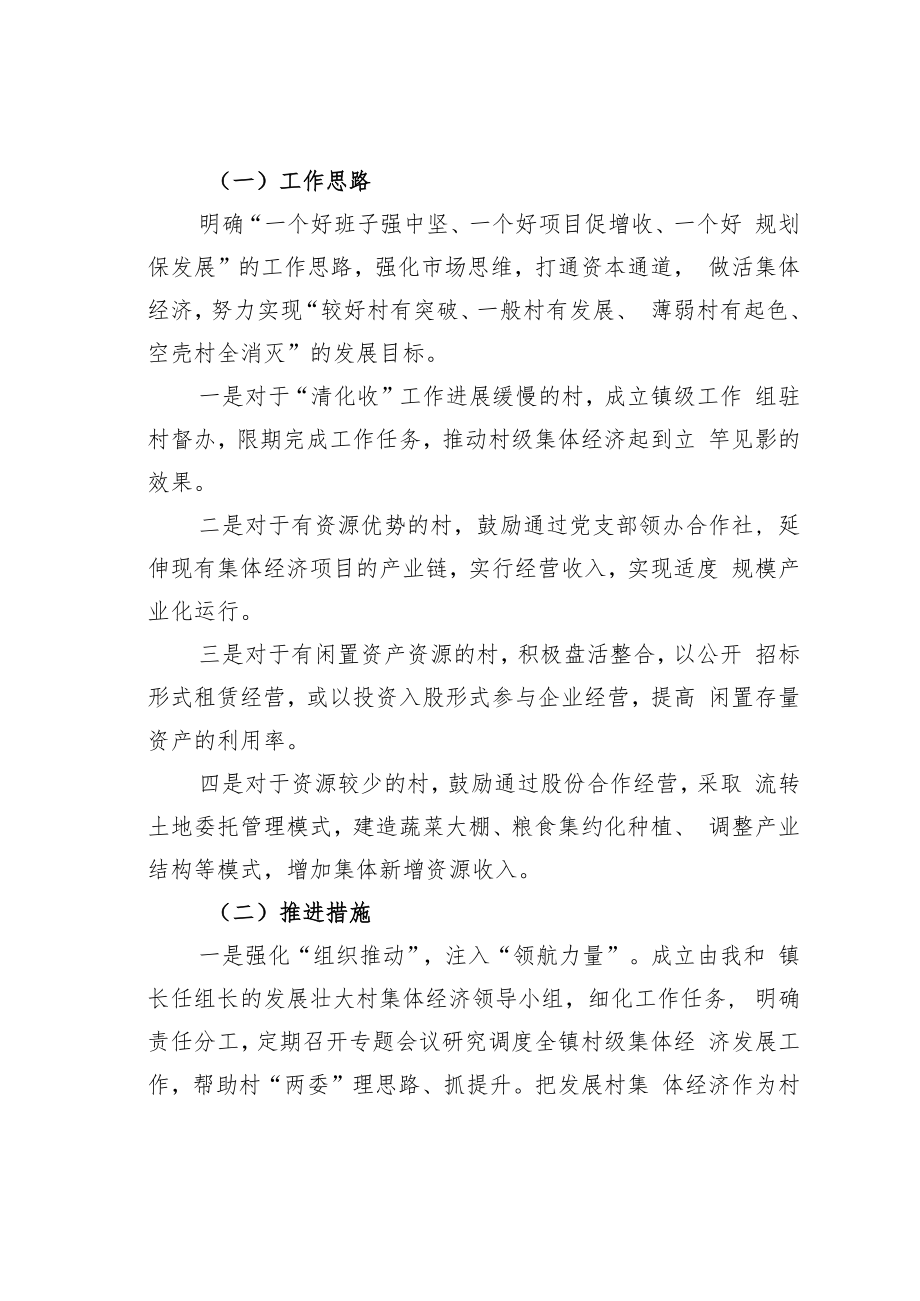 某某镇发展壮大集体经济情况的汇报.docx_第2页