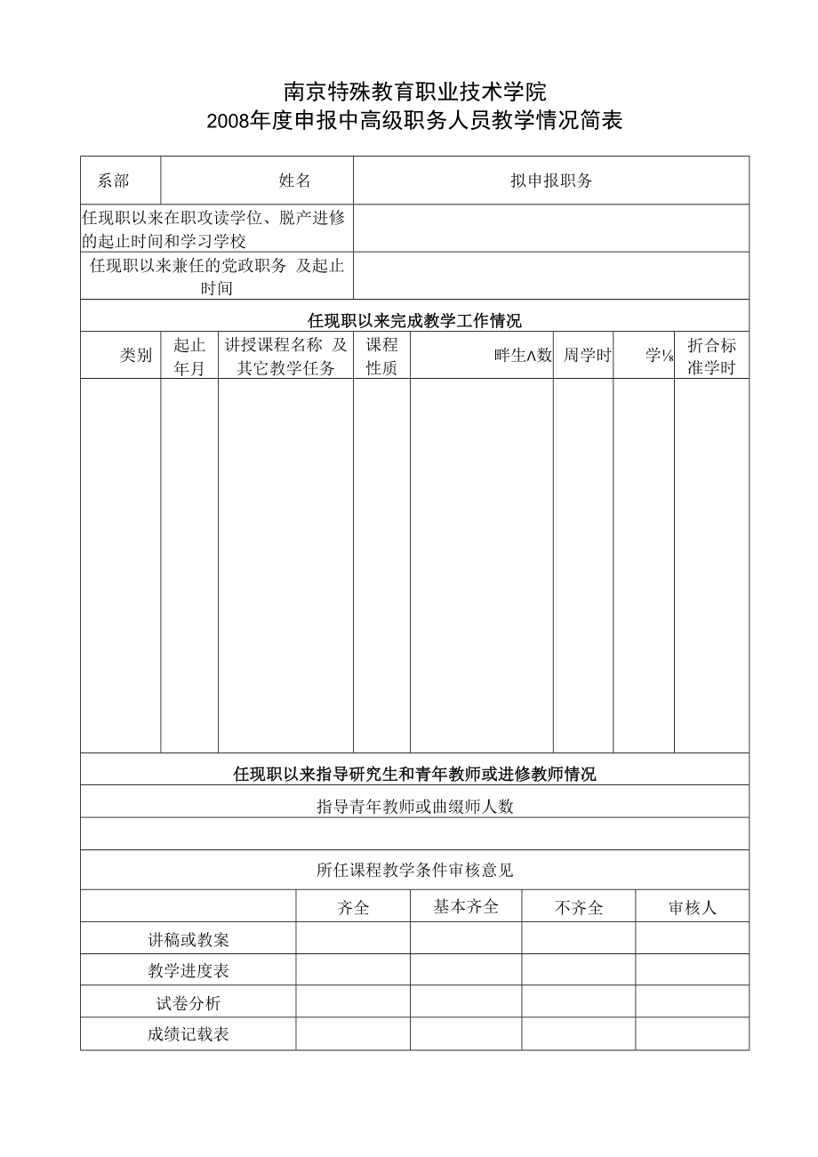 申报教师系列专业技术职务教学考核注意事项.docx_第1页