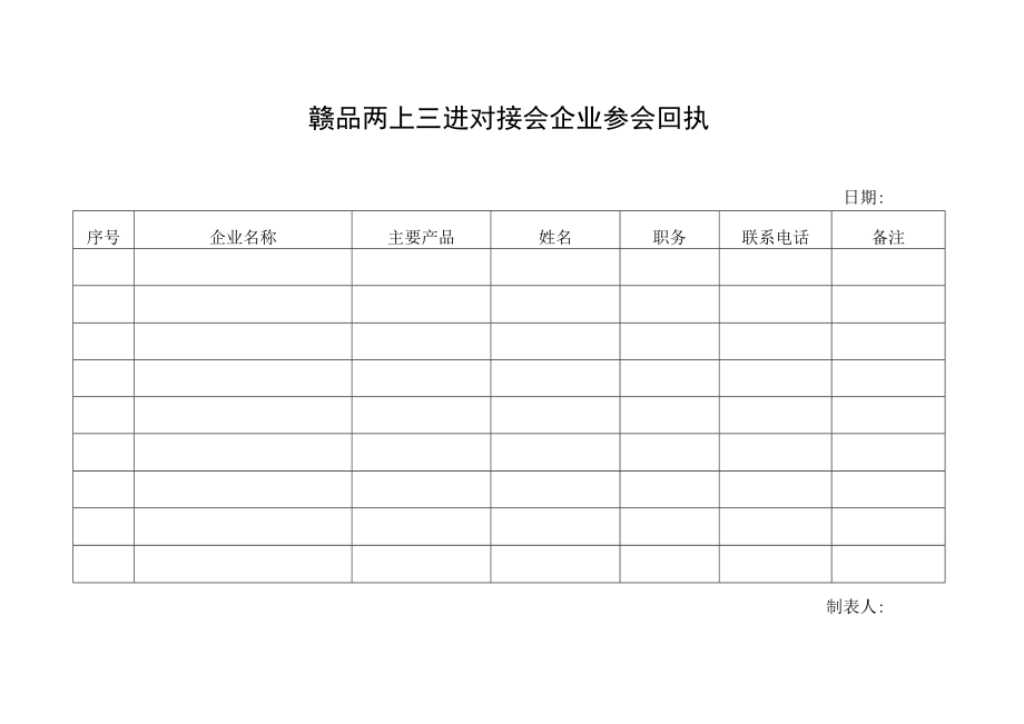 赣品两上三进对接会企业参会回执.docx_第1页