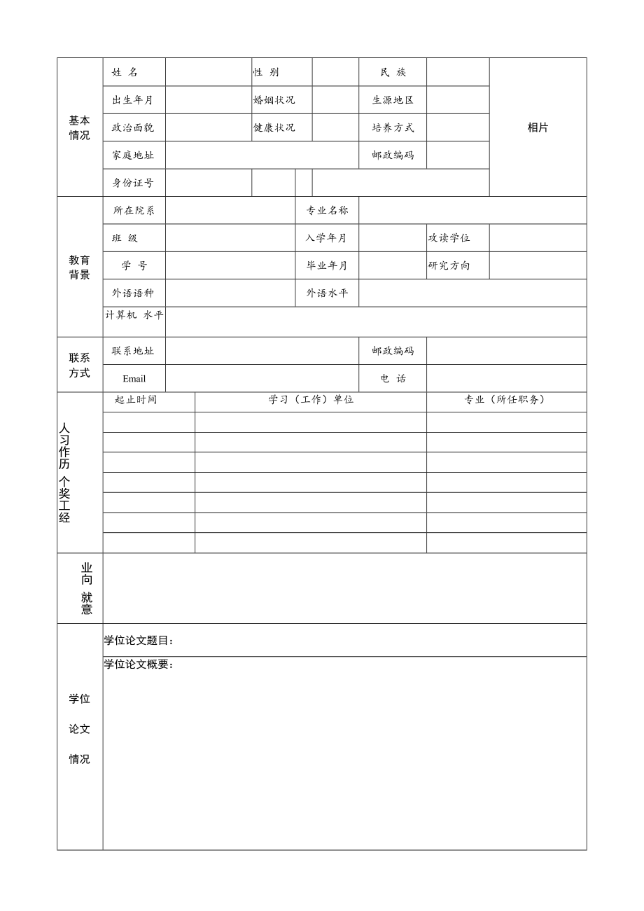 毕业研究生就业推荐表.docx_第2页