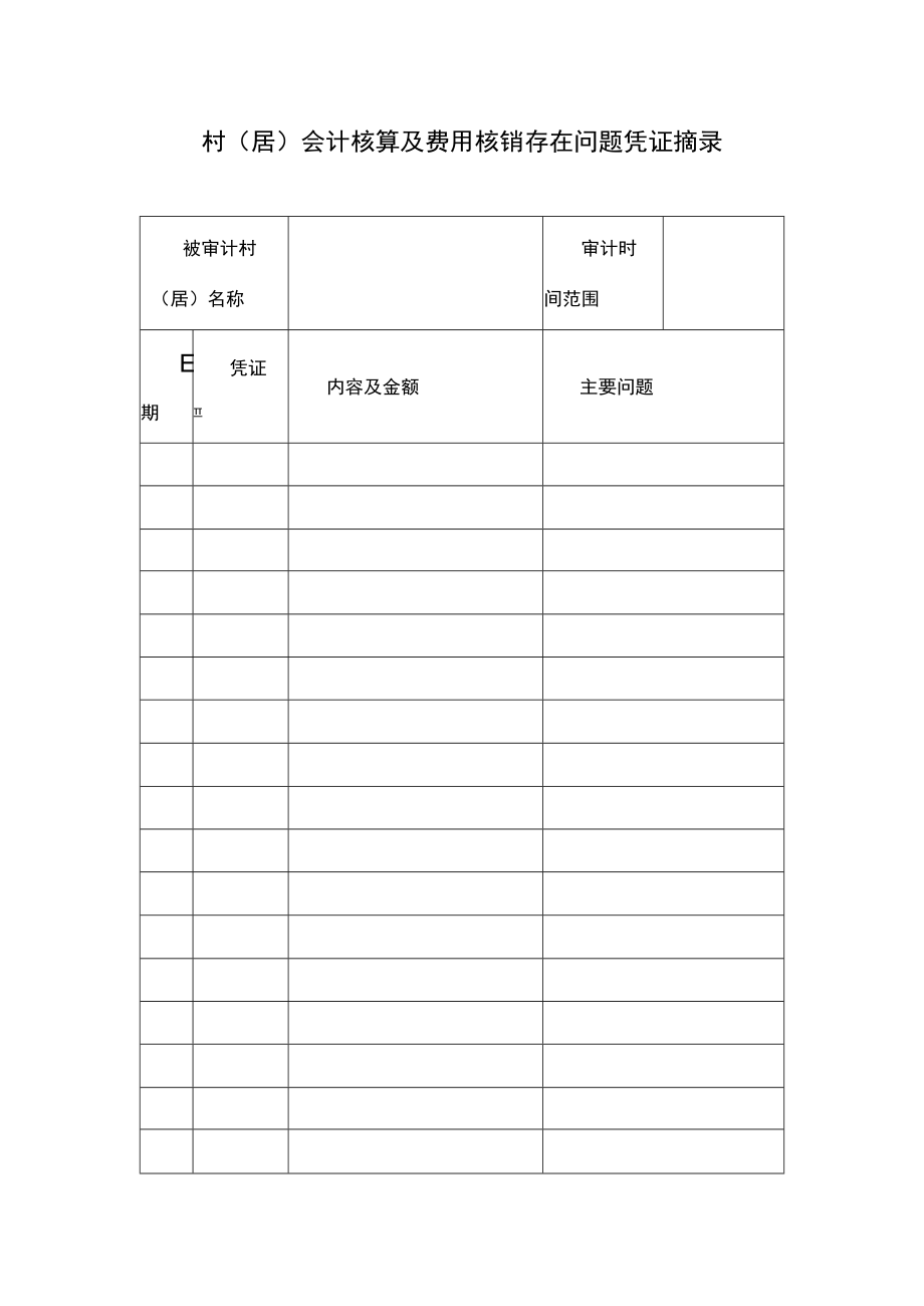 村（居）会计核算及费用核销存在问题凭证摘录.docx_第1页