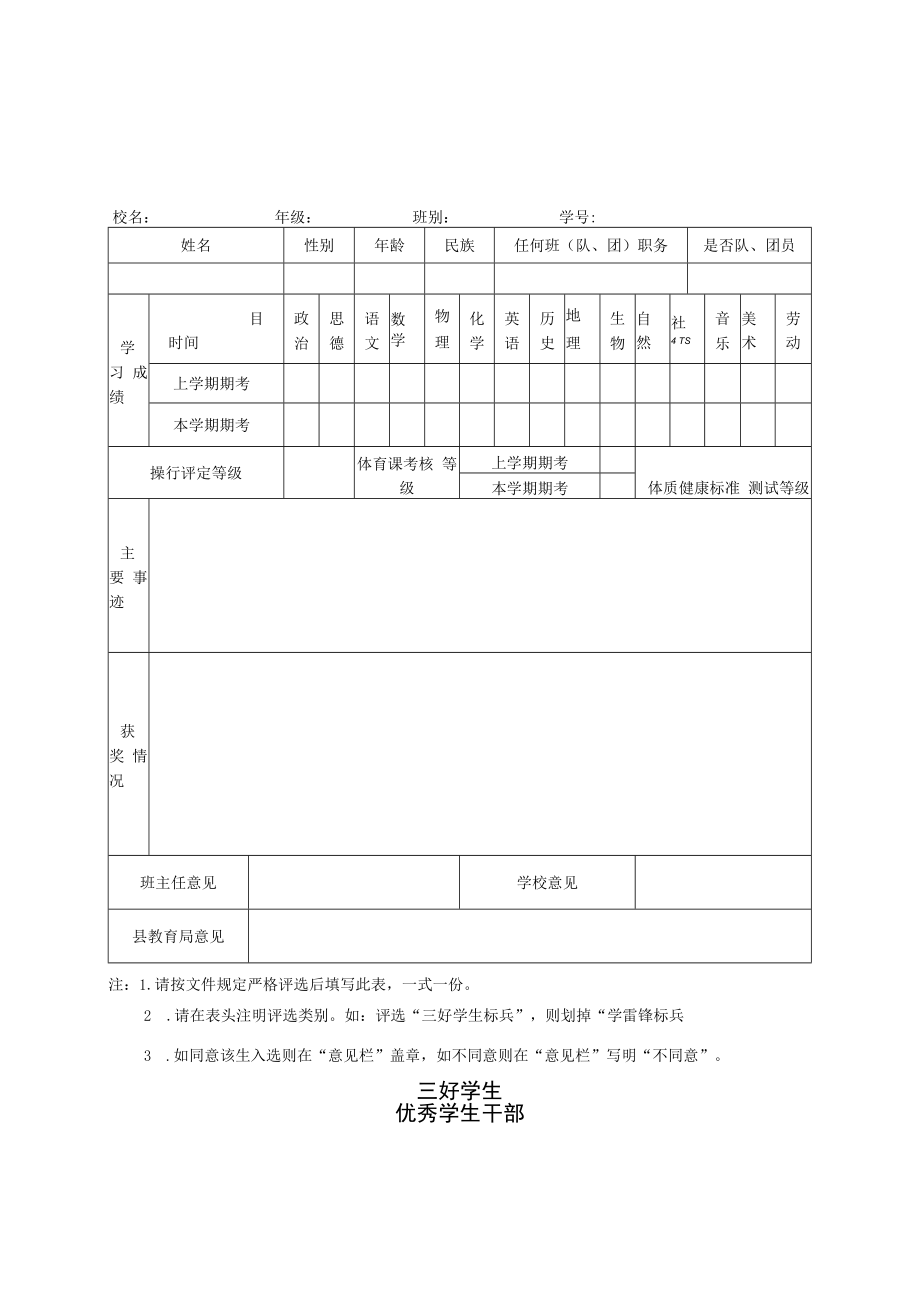 隆安县中小学年评审表.docx_第1页