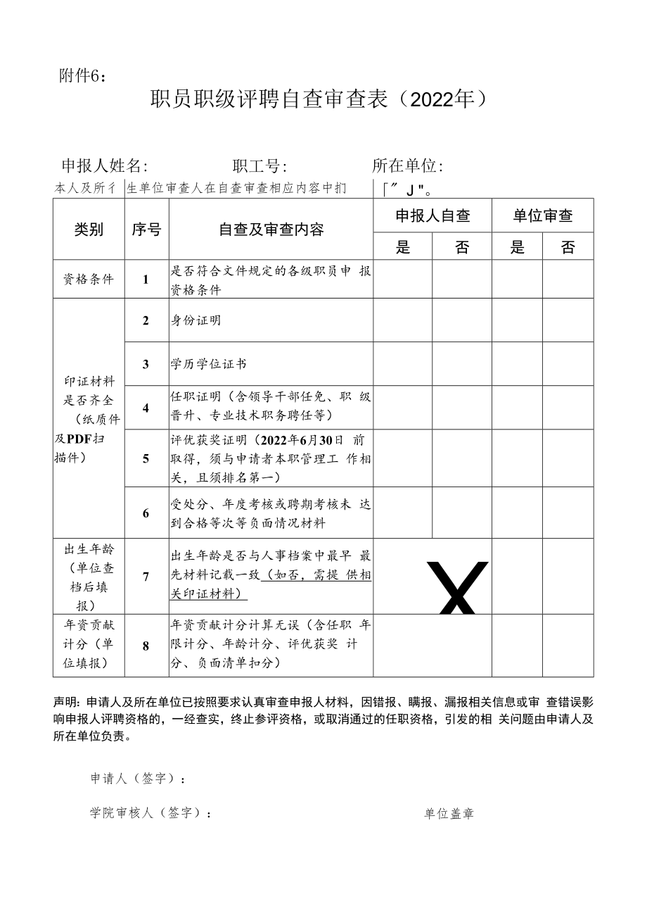 职员职级评聘自查审查表.docx_第1页