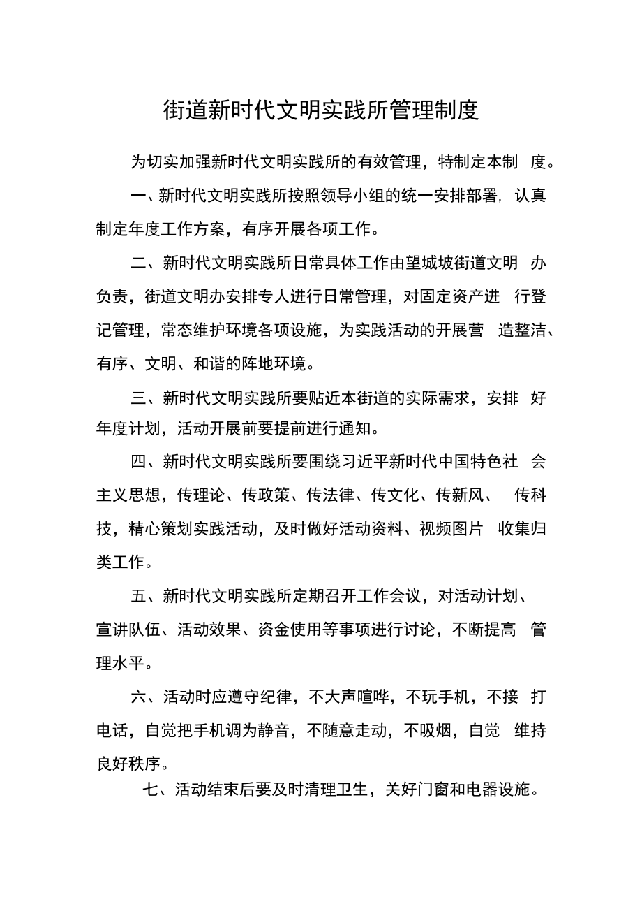 街道新时代文明实践所管理制度.docx_第1页