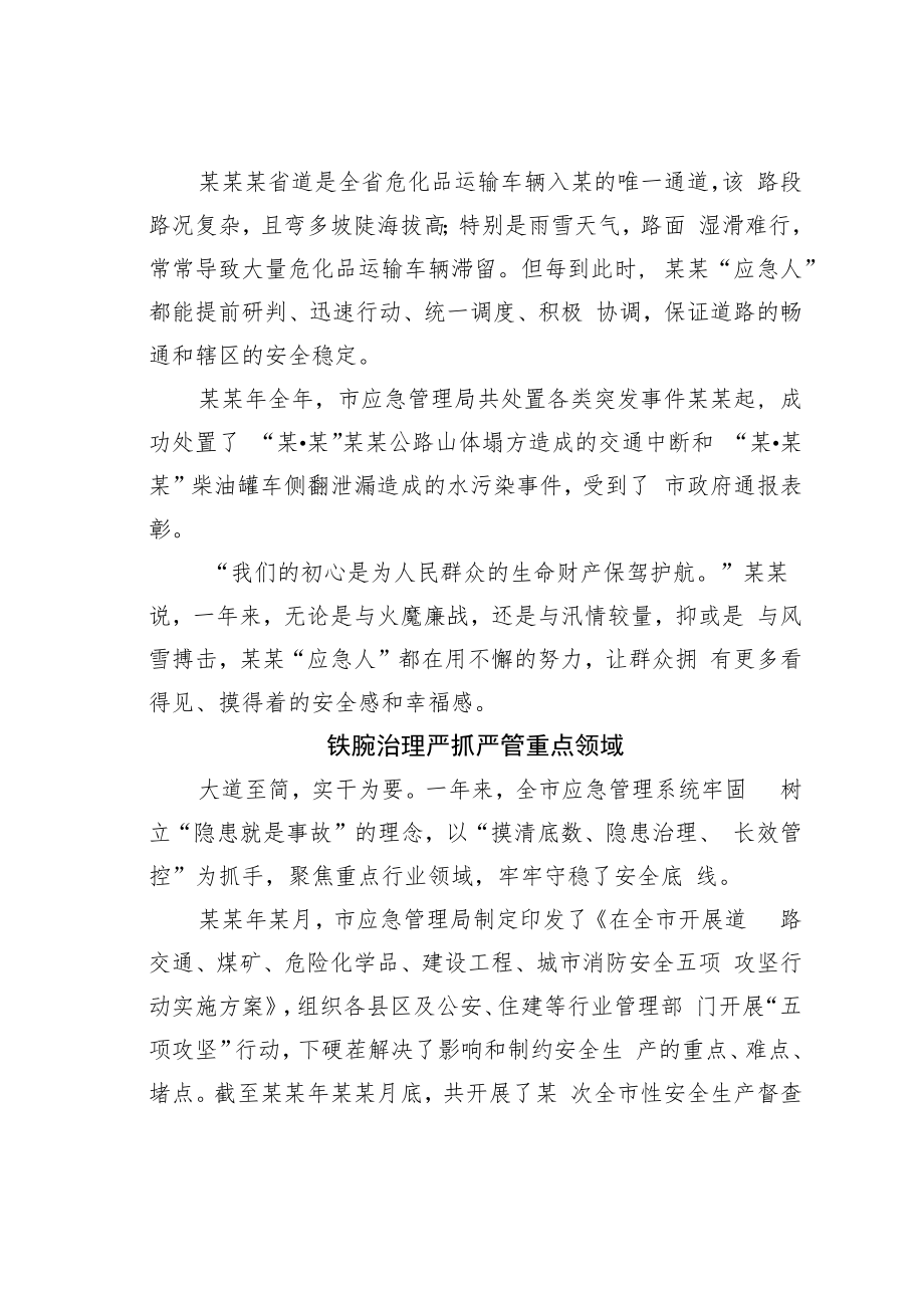 某某市应急管理局成立一周年工作综述.docx_第3页