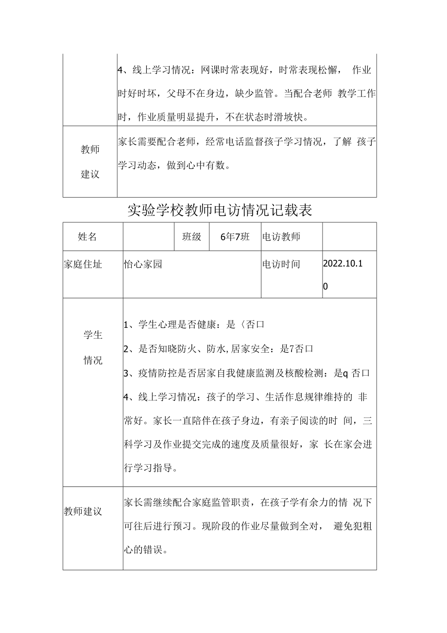 教师电访情况记载表.docx_第2页