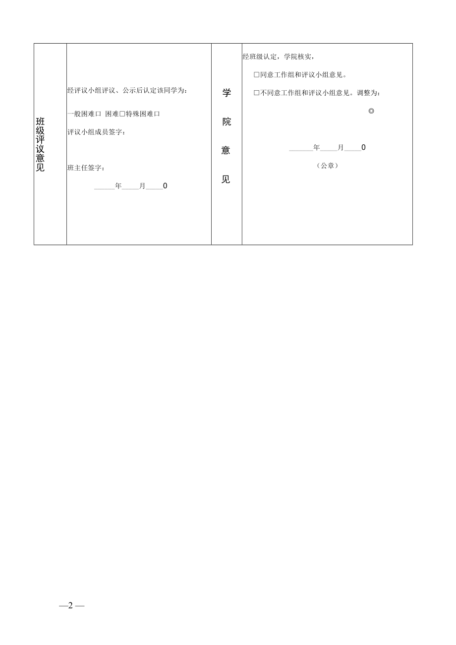 湖北省家庭经济困难学生确认表（样表）.docx_第2页