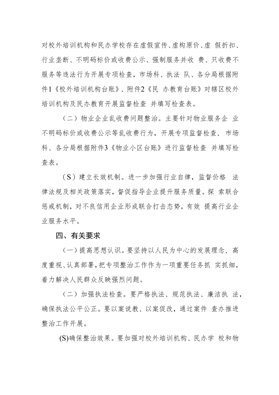 校外培训机构民办学校和物业管理乱收费行为专项整治工作方案.docx_第2页