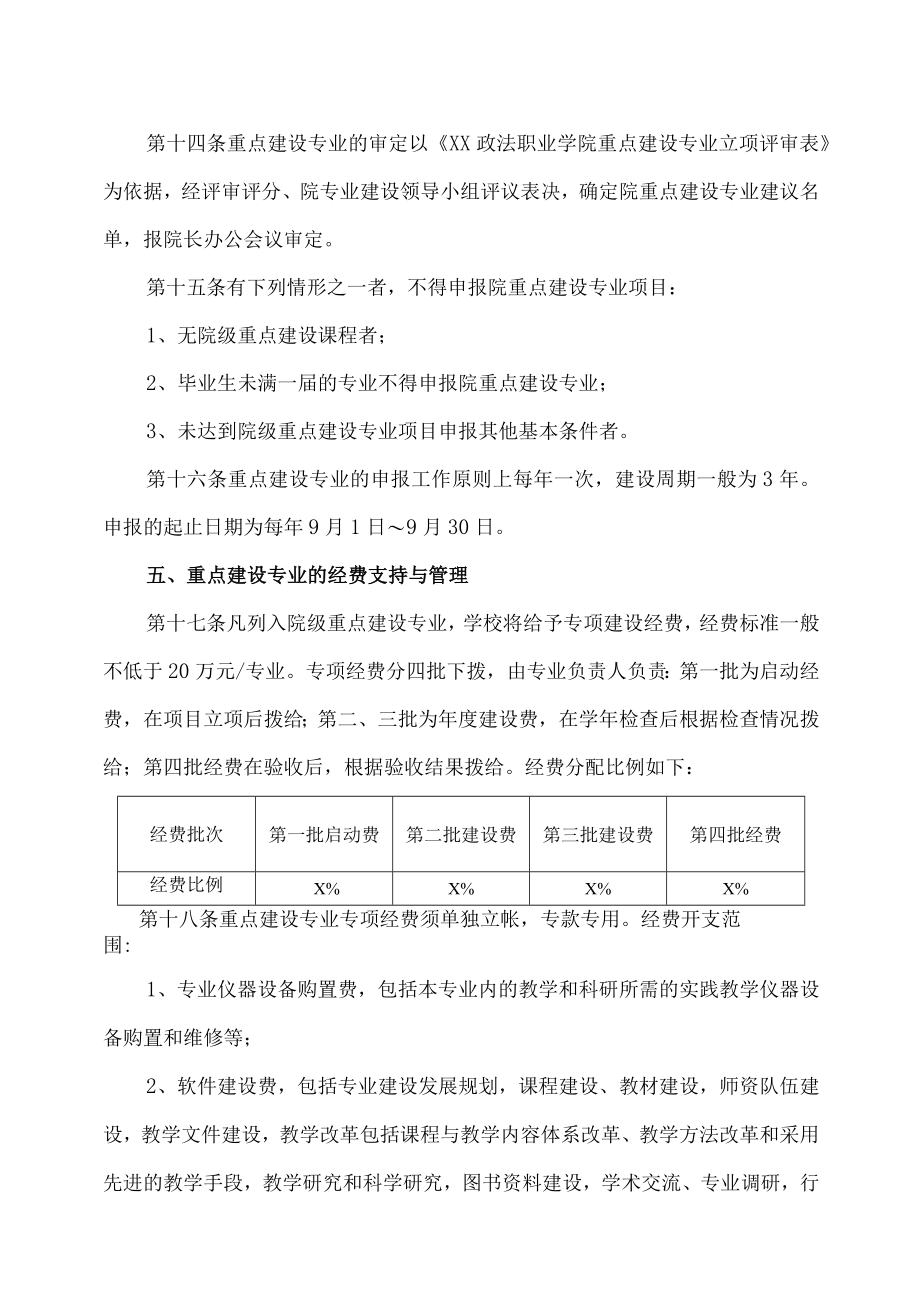 XX政法职业学院重点专业建设管理办法.docx_第3页