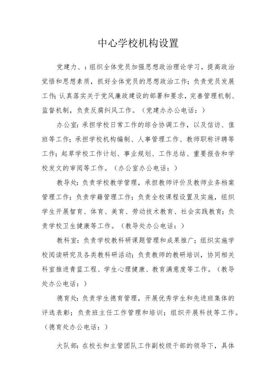 中心学校机构设置.docx_第1页