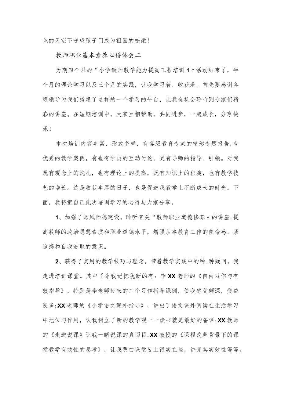 关于教师职业基本素养心得5篇.docx_第2页