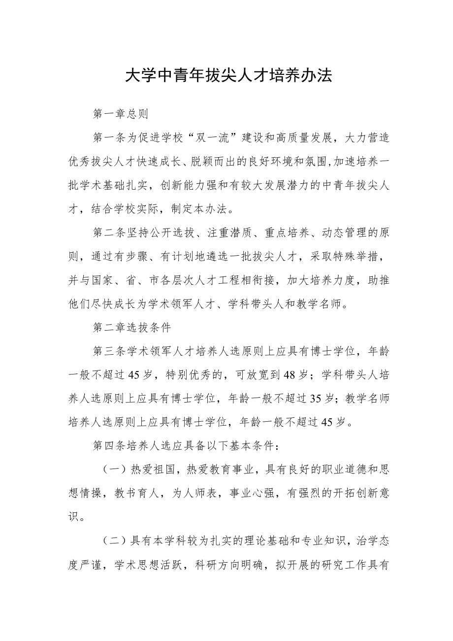 大学中青年拔尖人才培养办法.docx_第1页