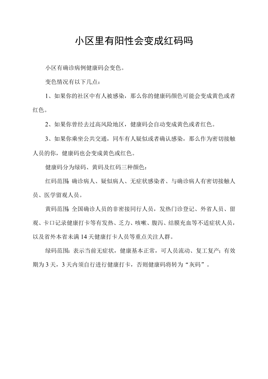 小区里有阳性会变成红码吗.docx_第1页