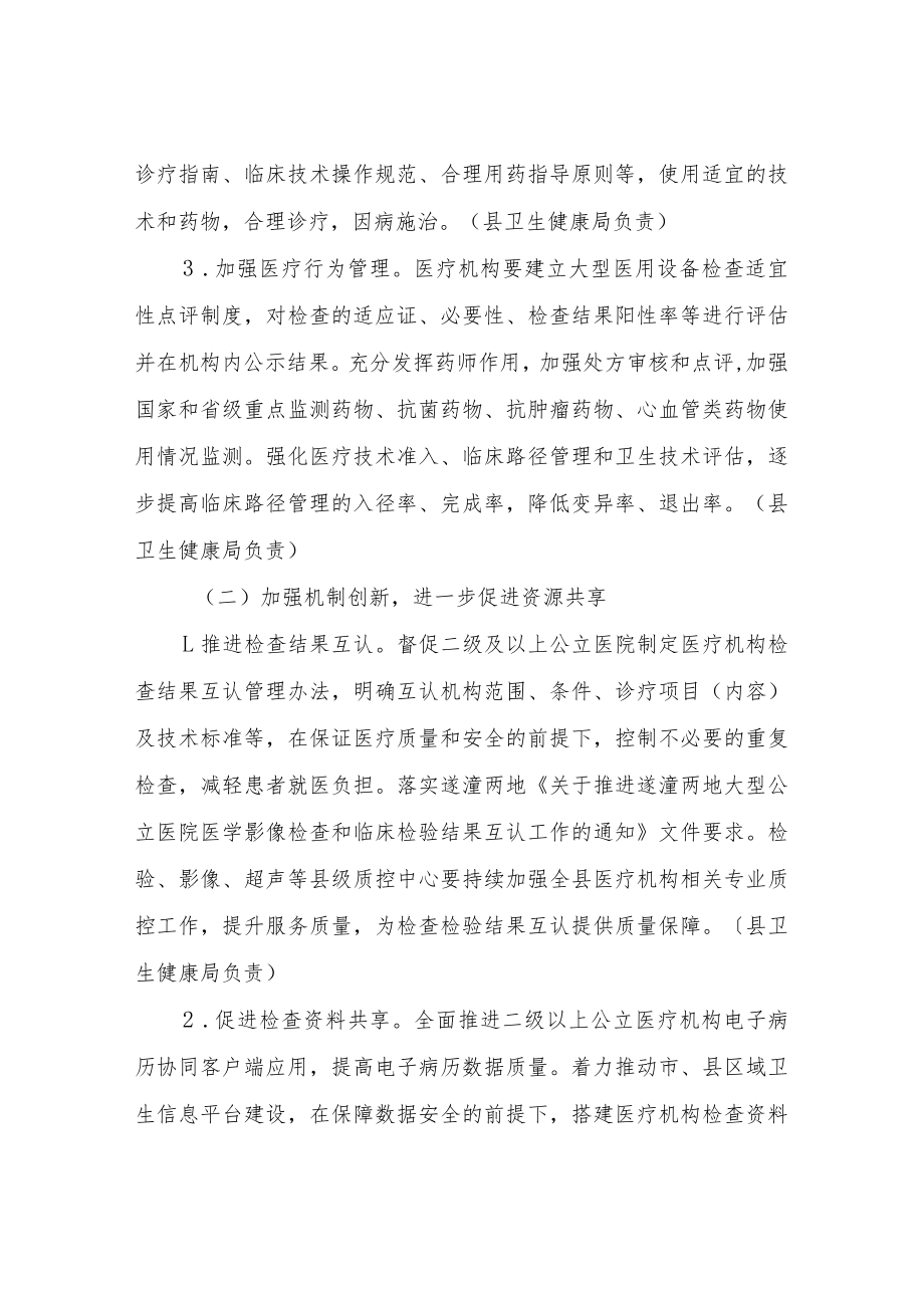 XX县规范医疗行为促进合理医疗检查实施方案.docx_第3页