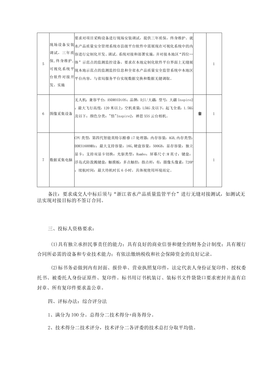 西湖区水产品生产质量管理体系建设项目区级管理平台招投标诉求.docx_第2页