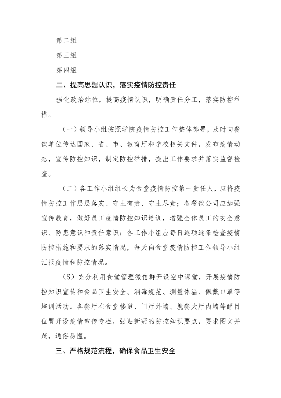 职业技术学院食堂疫情防控实施方案.docx_第2页