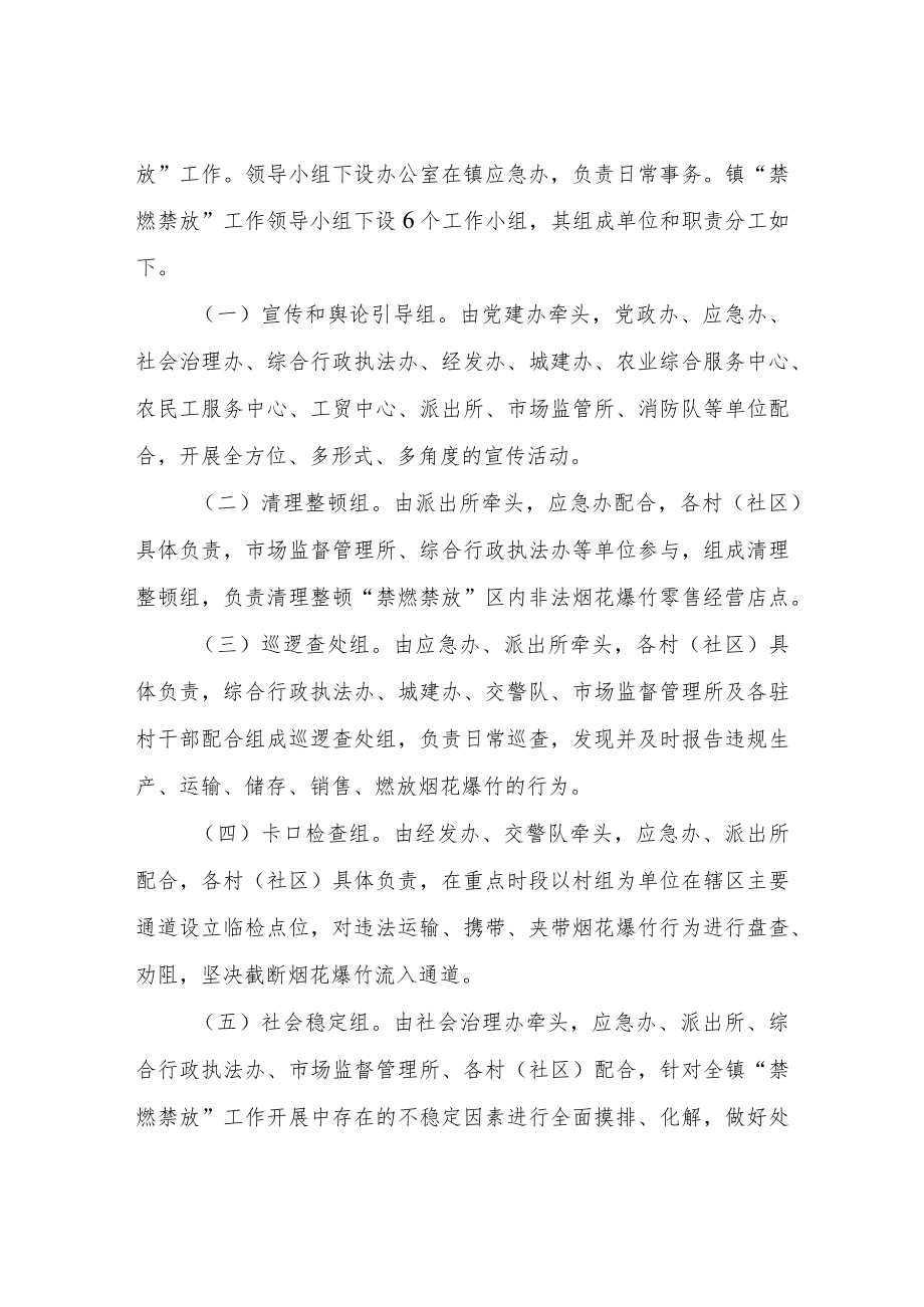 XX镇全面禁燃禁放烟花爆竹工作方案.docx_第2页