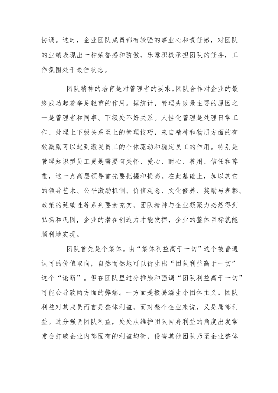 推荐团队精神建设心得体会.docx_第3页