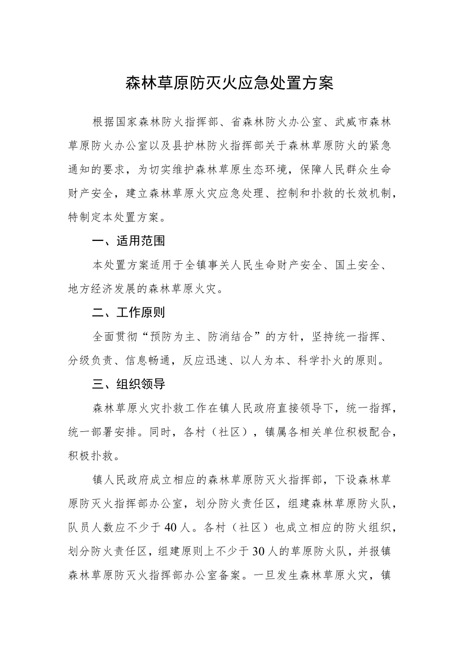 森林草原防灭火应急处置方案.docx_第1页