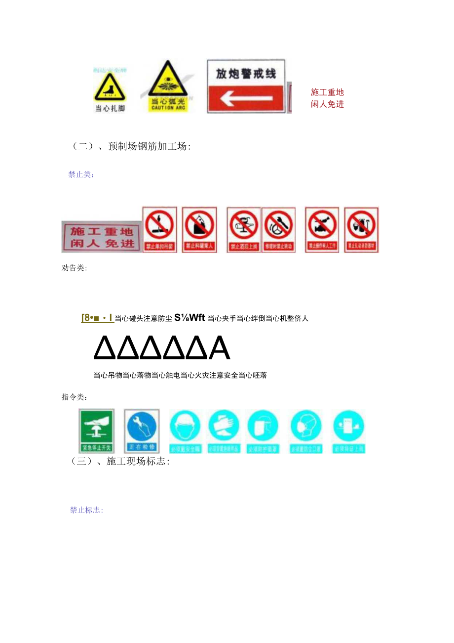 施工现场安全警示牌的方案.docx_第3页